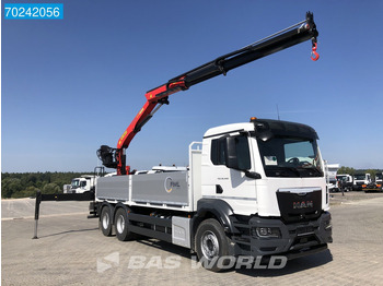 Camião de caixa aberta/ Plataforma, Camião grua novo MAN TGS 26.440 6X4 NEW Palfinger PK 18.001 L SLD3 Kran Crane Euro 6: foto 3