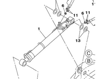 Cilindro hidráulico CASE