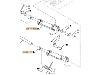 Cilindro hidráulico CASE