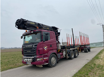 Camião de transporte de madeira SCANIA R 500