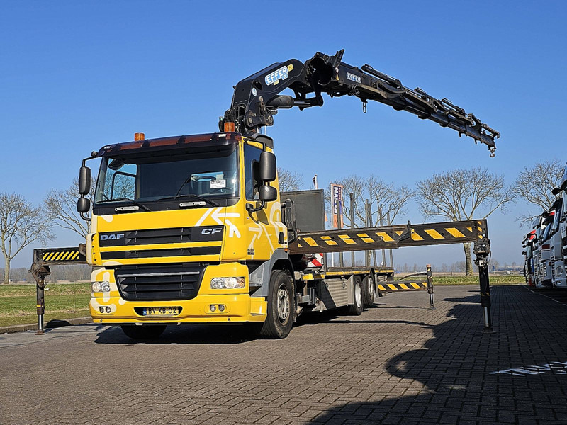 Camião de caixa aberta/ Plataforma, Camião grua DAF CF 85.410 6X2FAN EFFER 470 6S: foto 1