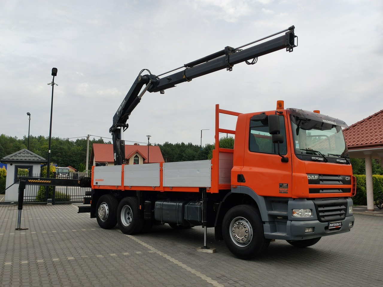 Camião de caixa aberta/ Plataforma, Camião grua DAF CF 85.380 6x2 Oś Skrętna Skrzynia HDS HIAB 220C + Pilot: foto 32