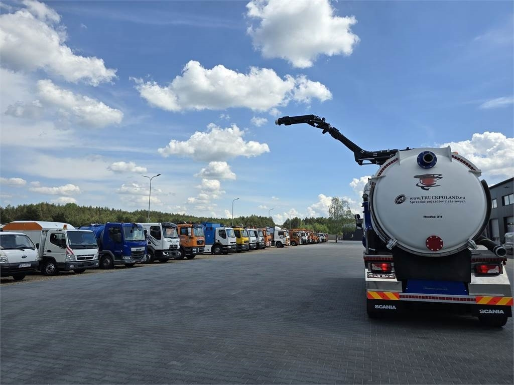 Caminhão limpa fossa Scania Saugbagger Larsen FlexVac 311 Vacuum suction loade: foto 24