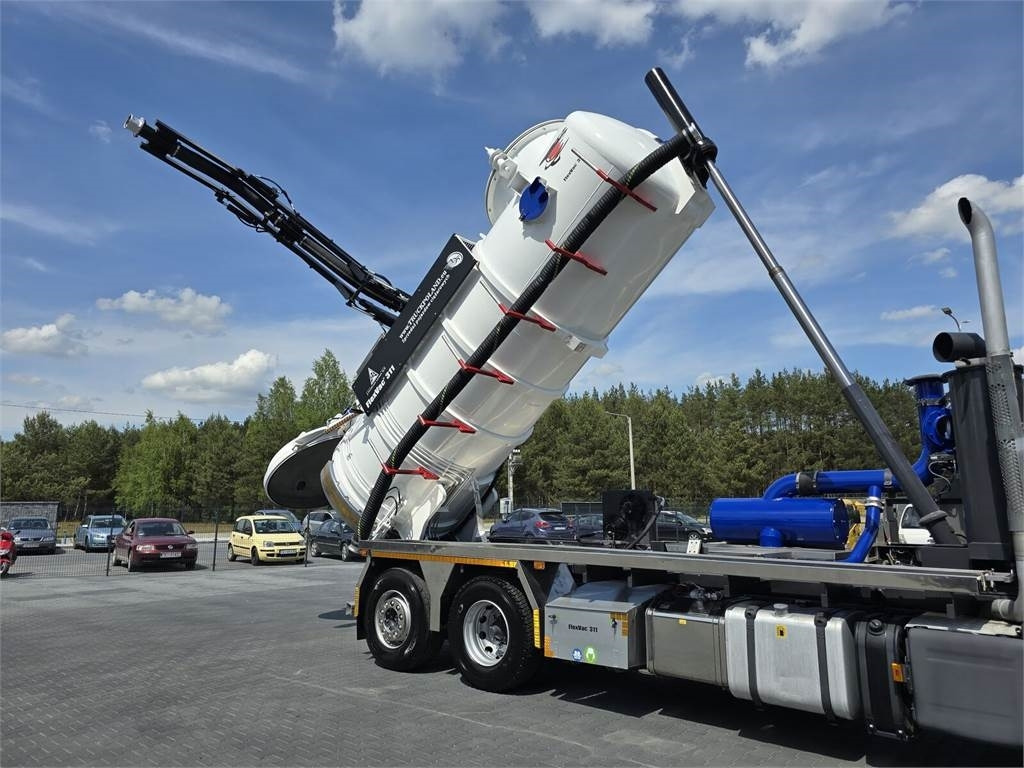 Caminhão limpa fossa Scania Saugbagger Larsen FlexVac 311 Vacuum suction loade: foto 29