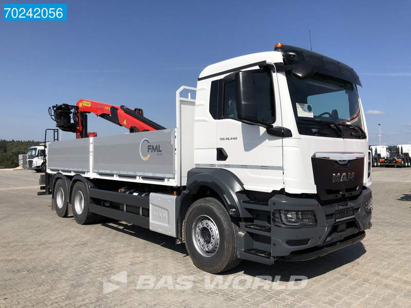 Camião de caixa aberta/ Plataforma, Camião grua novo MAN TGS 26.440 6X4 NEW Palfinger PK 18.001 L SLD3 Kran Crane Euro 6: foto 11