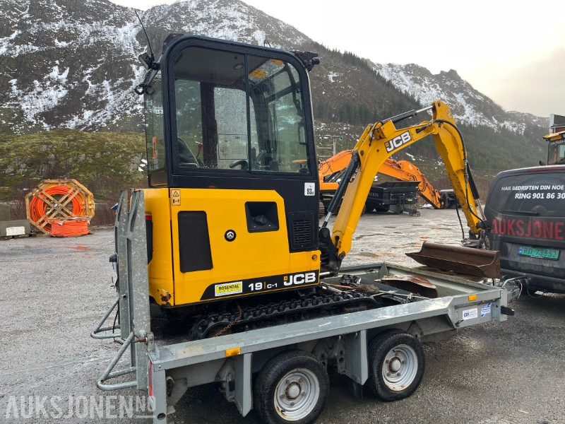 Mini escavadeira 2018 JCB 19C-1 Minigraver med Ifor Williams henger: foto 6