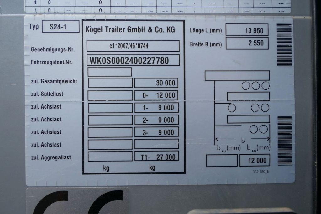 Semi-reboque de lona Kögel FIRANKA STANDARD / 2018 ROK / SAF / OPONY 100 %: foto 18