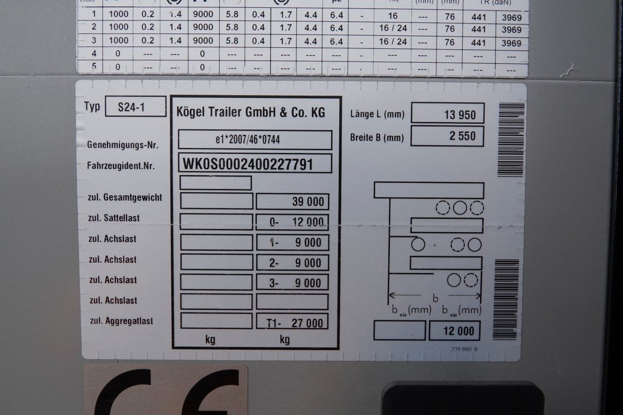 Semi-reboque de lona novo Kögel FIRANKA STANDARD / OPONY 100 % / MAŁO UŻYWANA: foto 19