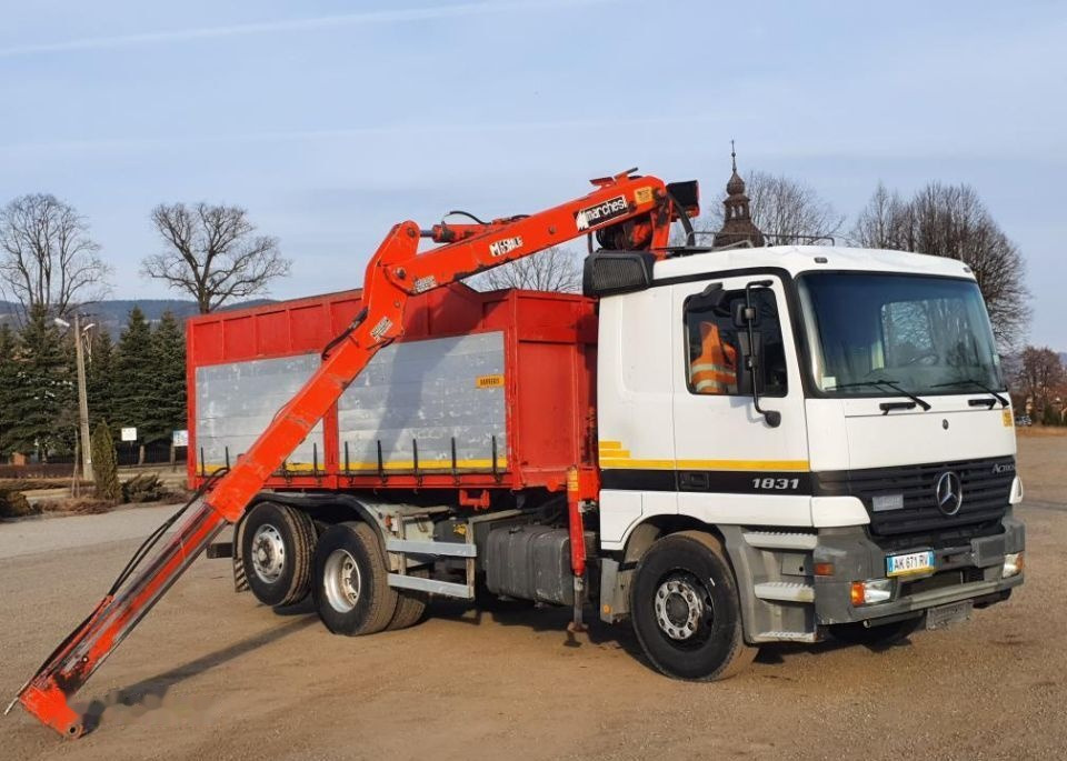 Camião basculante Mercedes-Benz Actros 1831 Wywrotka 6x2 / Kiper + HDS Stan * BDB *: foto 16