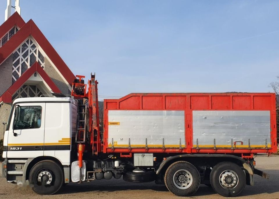 Camião basculante Mercedes-Benz Actros 1831 Wywrotka 6x2 / Kiper + HDS Stan * BDB *: foto 11