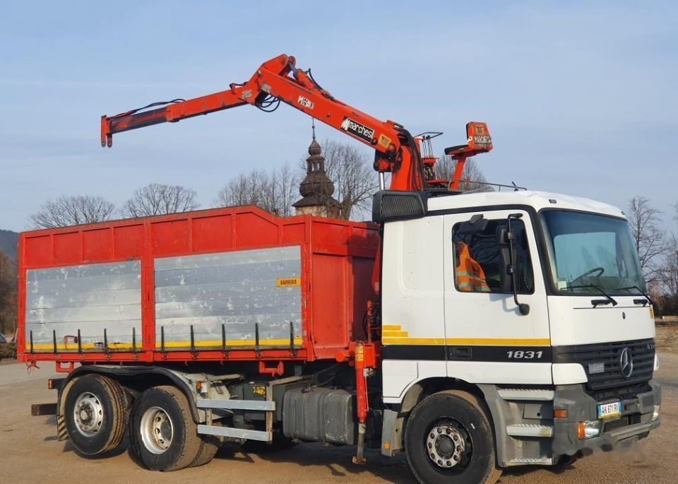 Camião basculante Mercedes-Benz Actros 1831 Wywrotka 6x2 / Kiper + HDS Stan * BDB *: foto 13