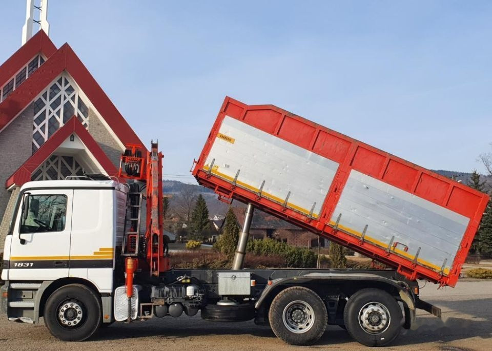 Camião basculante Mercedes-Benz Actros 1831 Wywrotka 6x2 / Kiper + HDS Stan * BDB *: foto 8