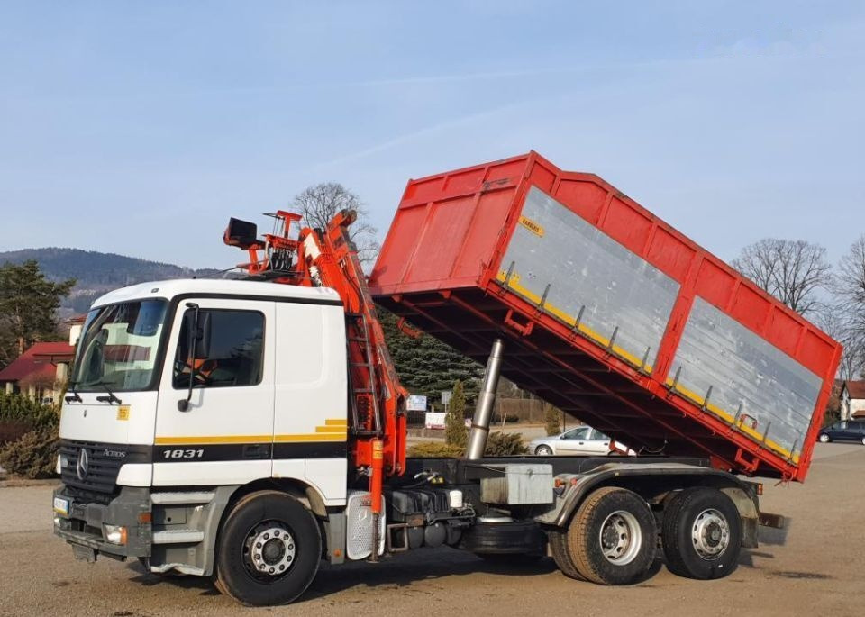 Camião basculante Mercedes-Benz Actros 1831 Wywrotka 6x2 / Kiper + HDS Stan * BDB *: foto 7