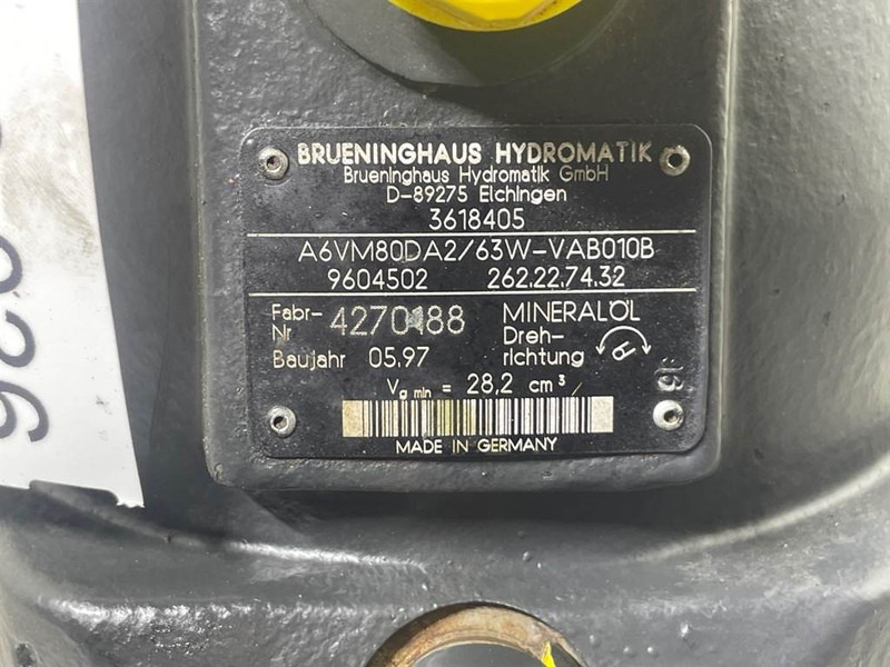 Hidráulica por Máquina de construção Kramer 320-Rexroth A6VM80DA2/63W-Drive motor/Fahrmotor: foto 9 Hidráulica por Máquina de construção Kramer 320-Rexroth A6VM80DA2/63W-Drive motor/Fahrmotor: foto 9