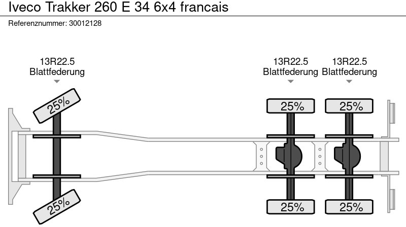 Camião transportador de contêineres/ Caixa móvel Iveco Trakker 260 E 34 6x4 francais: foto 14