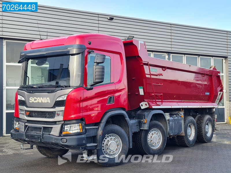 Camião basculante Scania P410 8X4 19m3 Big-Axle Steelsuspension Euro 6: foto 7